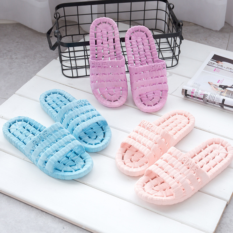 Soft PVC Indoor Women's Slippers Men Summer Household Couple Non-Slip Bathing Bathroom Plastic Shower Slipper Shoes Customized