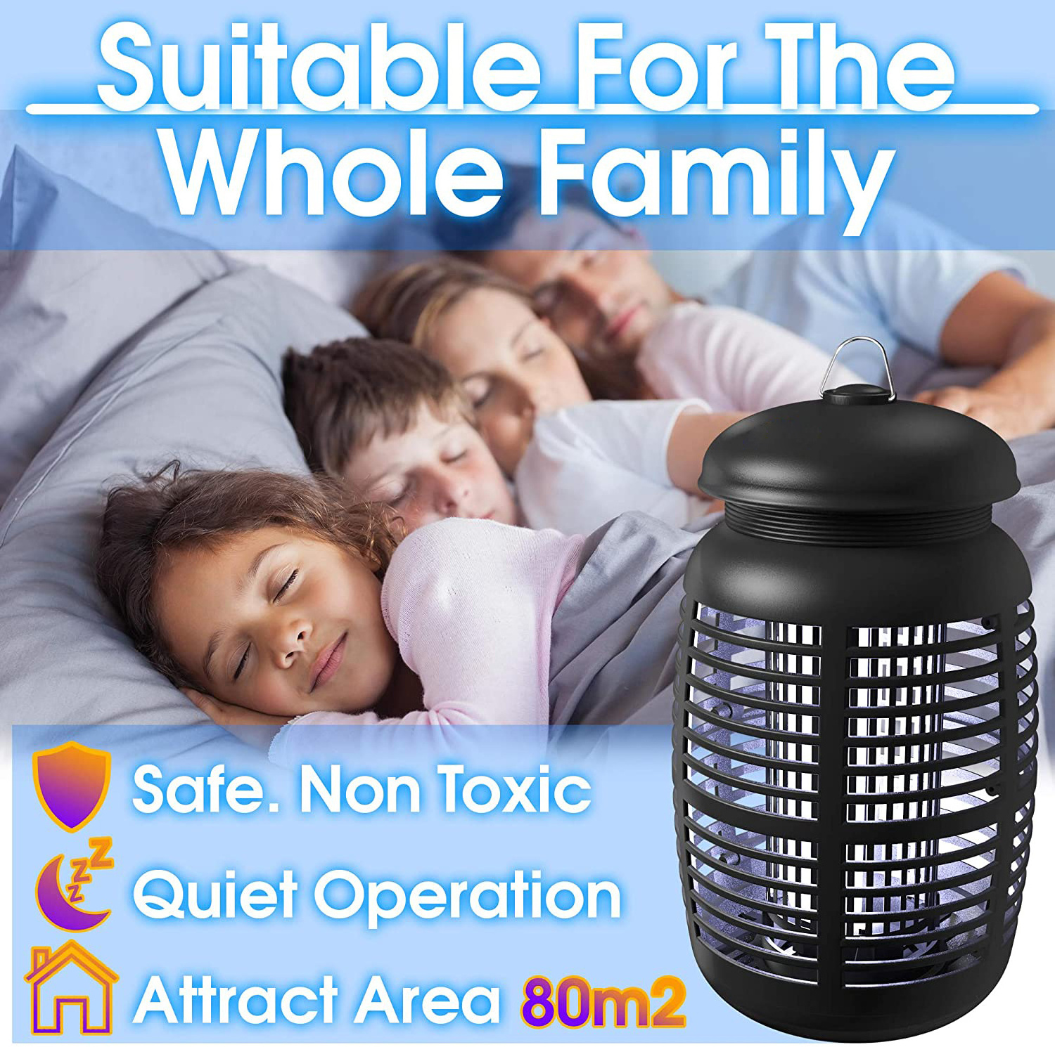 New design Mosquito killer lamp full coverage effective Electric bug zapper fly trap insecticidal lamp UV Light