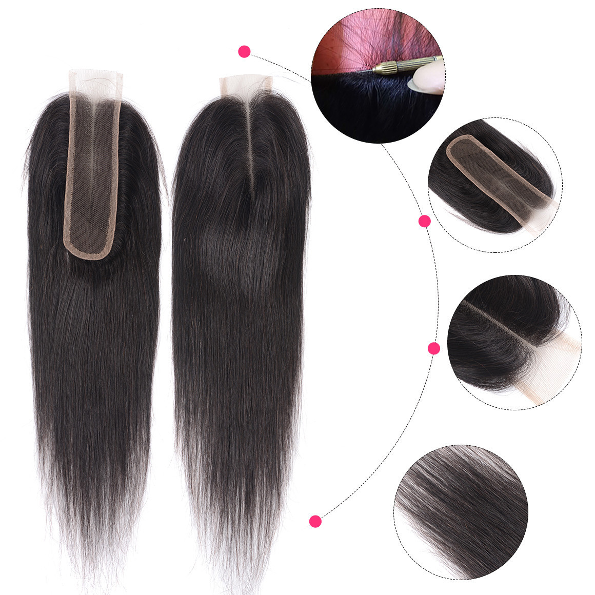 30 Inches - Closure 2x6 Type Straight Human Hair From Vietnam Lace Closure High Quality 2022 raw vietnamese hair