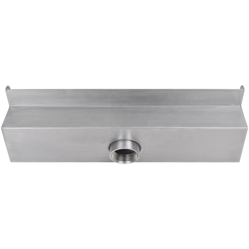 Stainless Steel Fountain Garden Outdoor Waterfalls Pool Fountain, Rectangular