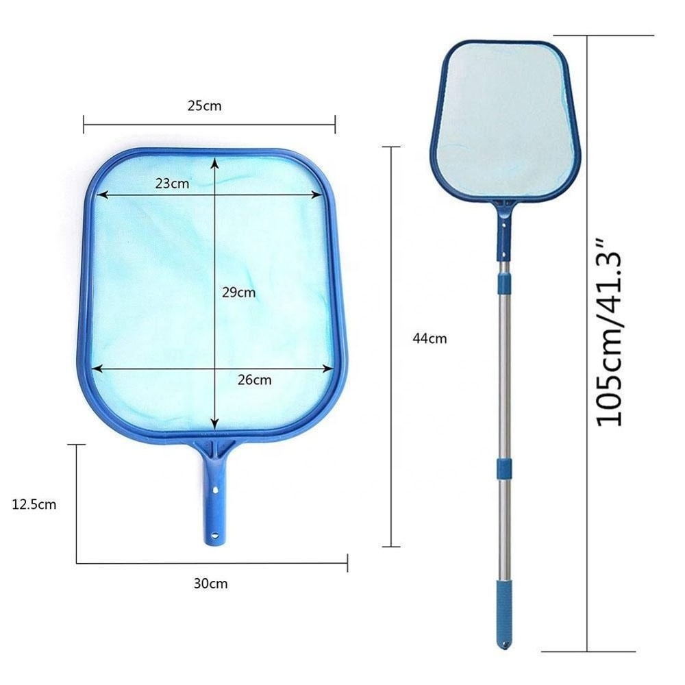 2023 New Hot Swimming Pool Net Leaf Rake Mesh Skimmer With Telescopic Pole Pools And Spas Lightweight Easy-to-use Cleaning Tool