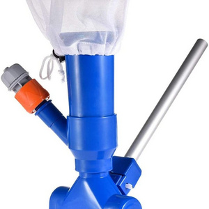 Portable swimming pool vacuum jet underwater cleaner with brush and rod, used in above ground swimming pool and spa