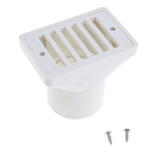 Industrial Floor Drain 2Inch White Swimming Pool Water Overflow Outlet Main Drain Cover Replacement Fittings