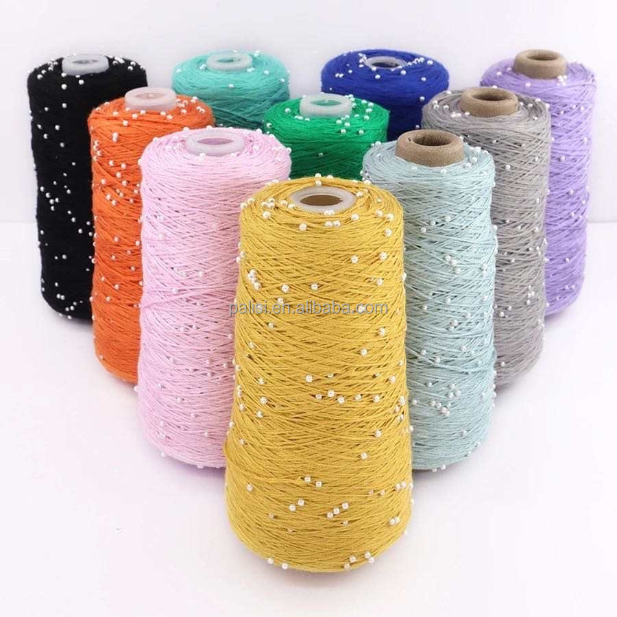 Fancy sequin Beads Polyester Paillette Yarn or knitting Sequin Yarn weaving knitting making machine