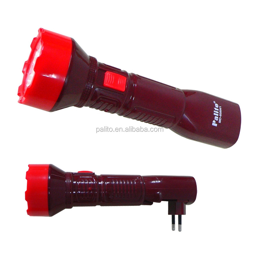 hot sell new design High quality Brazil rechargeable flashlight with brazil plug and competitive price