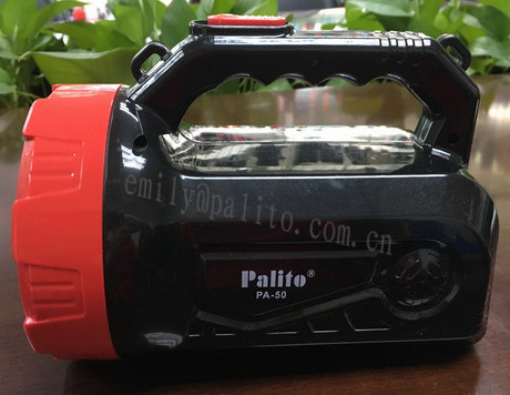 5W LED RECHARGEABLE FLASHLIGHT  WITH ALUMINIUM REFLECTOR AND BIG CAPACITY BATTERY  PA-50 / Palito torch/ Palito flashlight