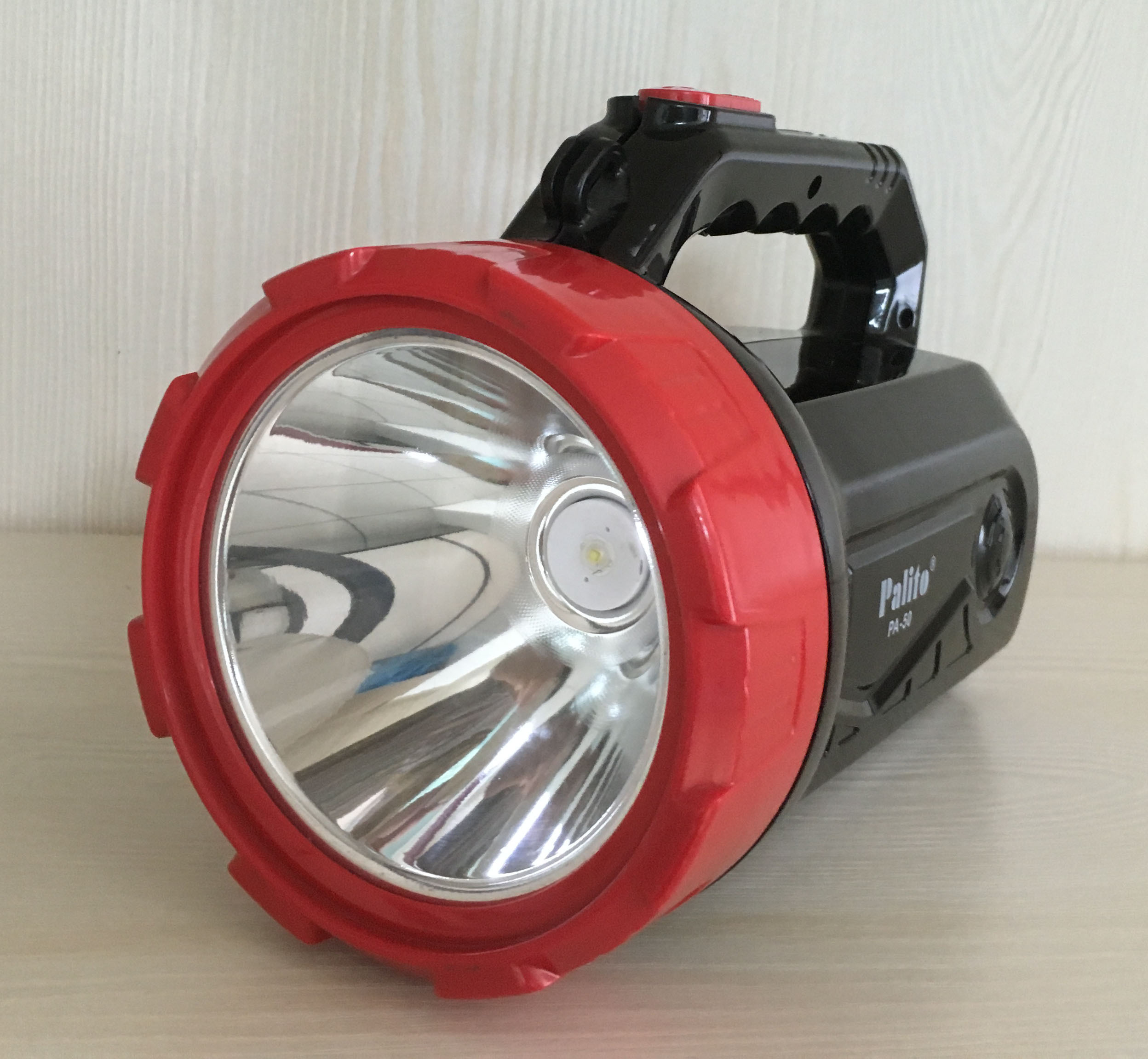 5W LED RECHARGEABLE FLASHLIGHT  WITH ALUMINIUM REFLECTOR AND BIG CAPACITY BATTERY  PA-50 / Palito torch/ Palito flashlight