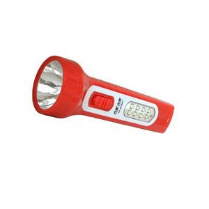 3w Portable led flashlight with side light AC plug rechargeable  flashlight