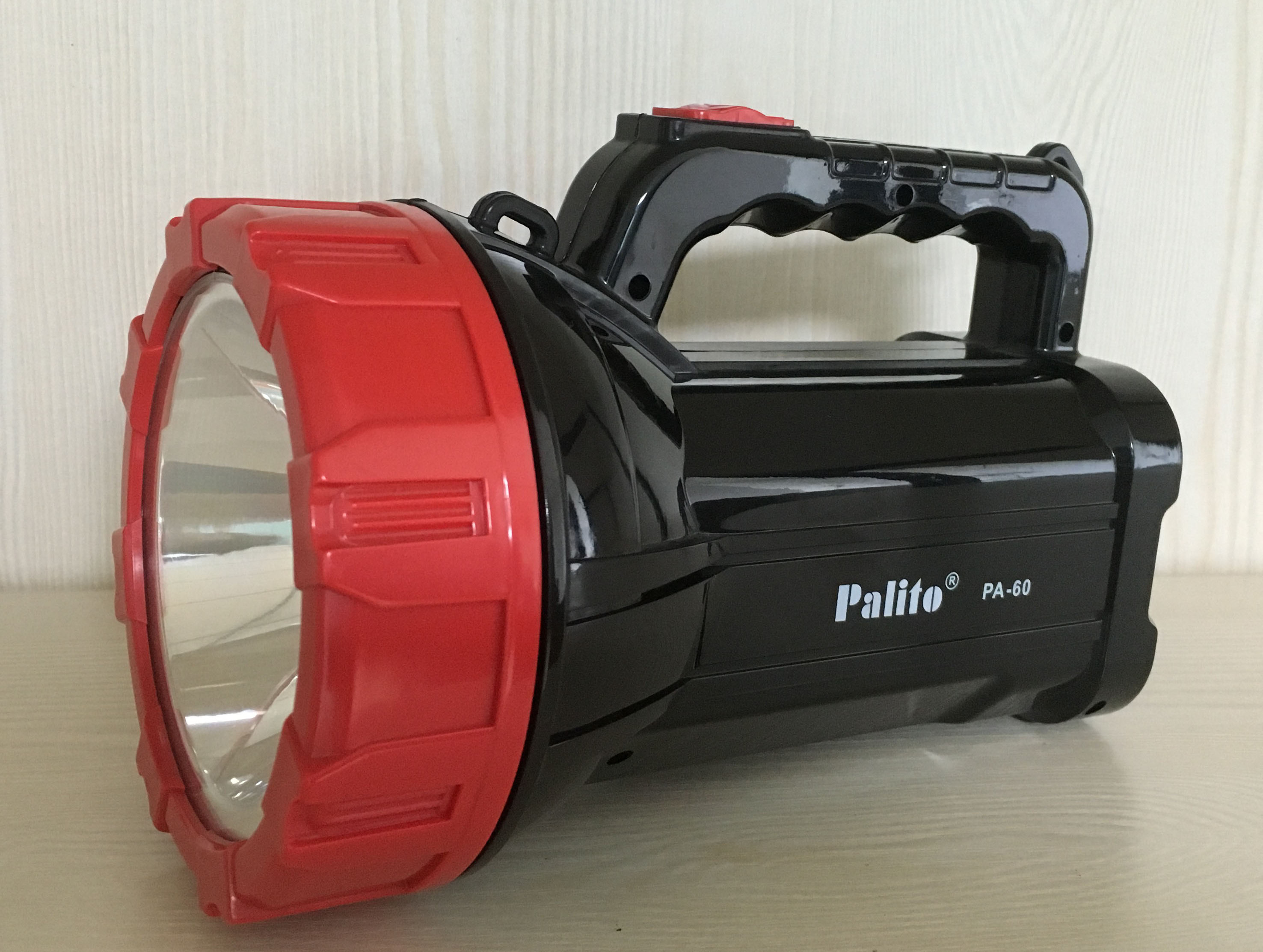 5W LED RECHARGEABLE BIG SIZE FLASHLIGHT LED RECHARGEABLE SEARCHLIGHT  WITH ALUMINIUM REFLECTOR AND BIG CAPACITY BATTERY PA-60