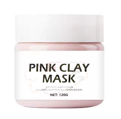 Hot sale products Deep Pore Skin Cleansing pink clay mud private label Purifying Brightening vegan clay mud