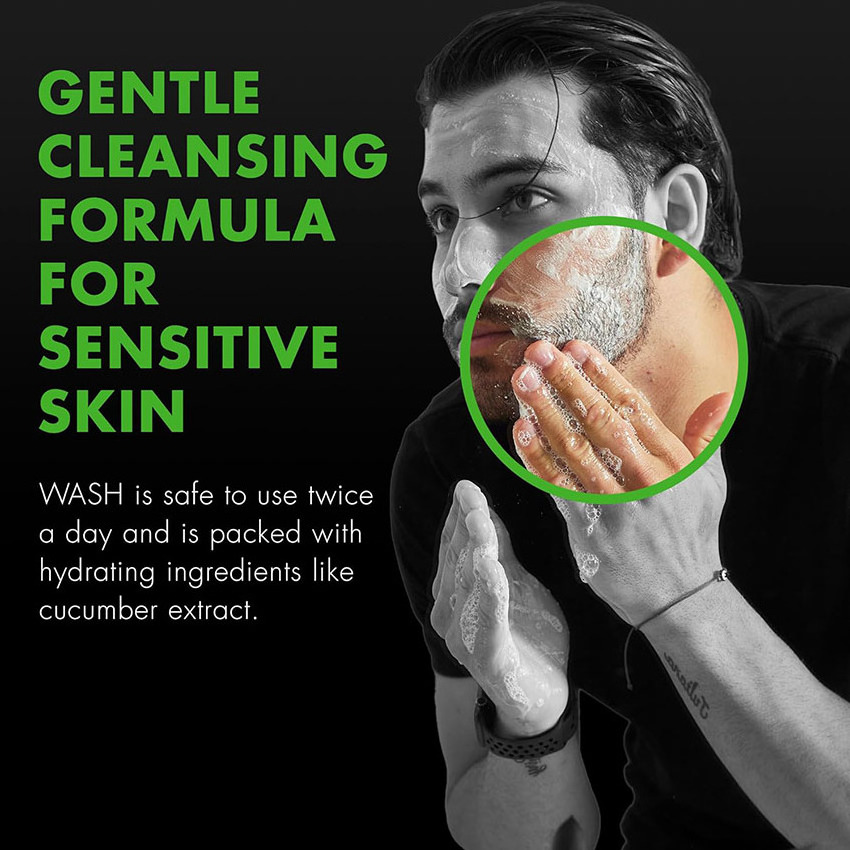 OEM Private label Exfoliating Foaming Facial Cleanser Men Face Wash for Oily Skin Gently Hydrating Cleanses Charcoal Cleanser