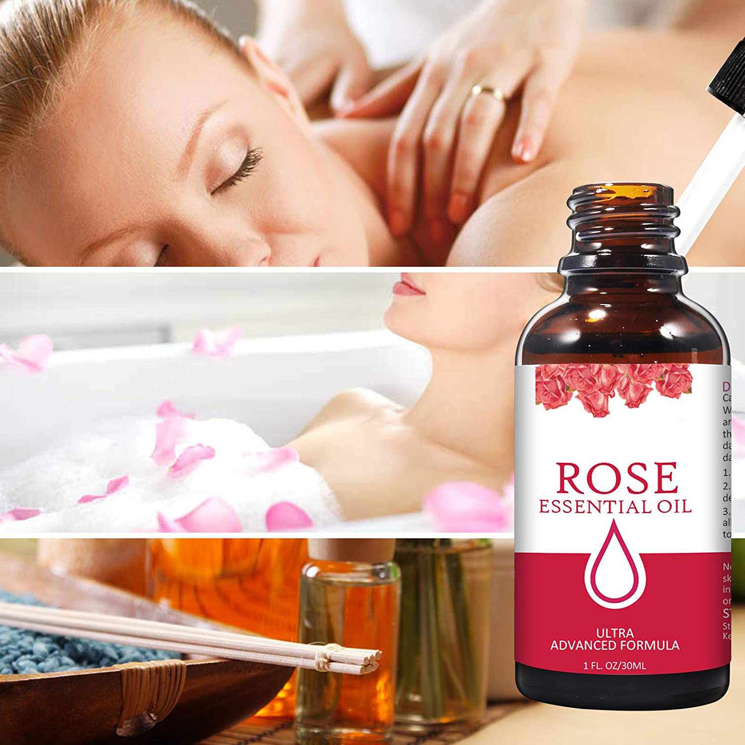 OEM Private Label Rose Oil Essential Oil, Rose Oil Relieves Moisturizes Skin, Anti Aging Wrinkles Natural Rose Oil for Face