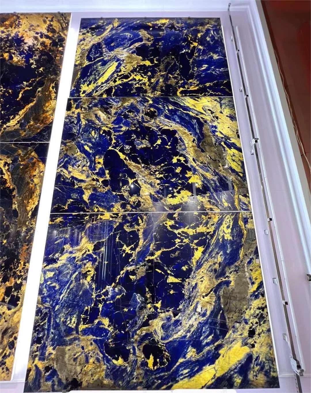 High quality blue natural stone indoor wall decoration blue marble slab floor tile marble countertop