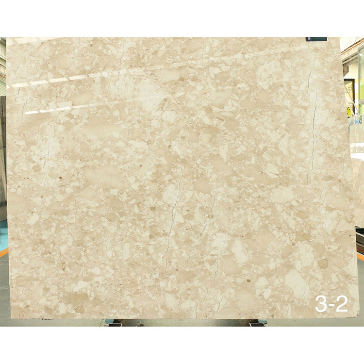 Cheap beige marble big slabs polished marble countertops floor tile