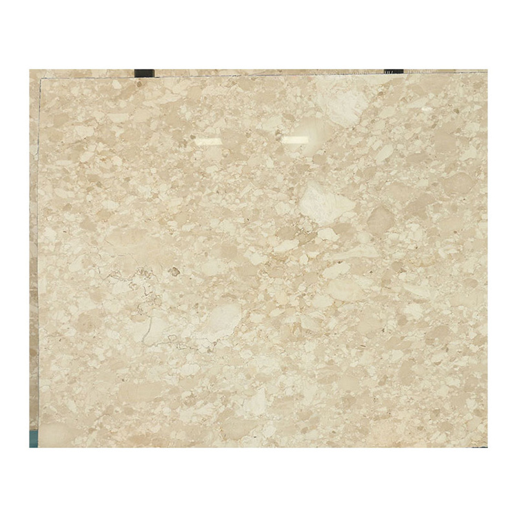 Cheap beige marble big slabs polished marble countertops floor tile