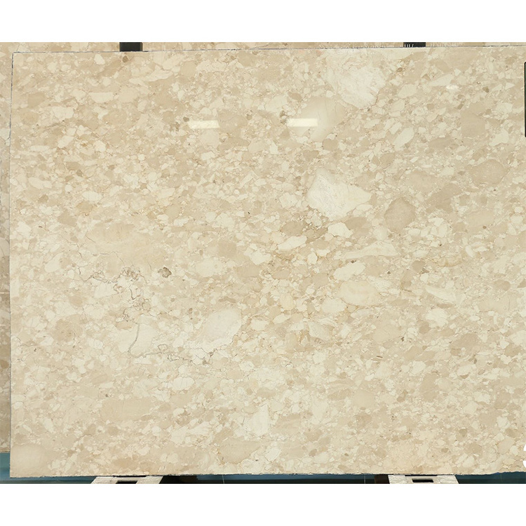 Cheap beige marble big slabs polished marble countertops floor tile