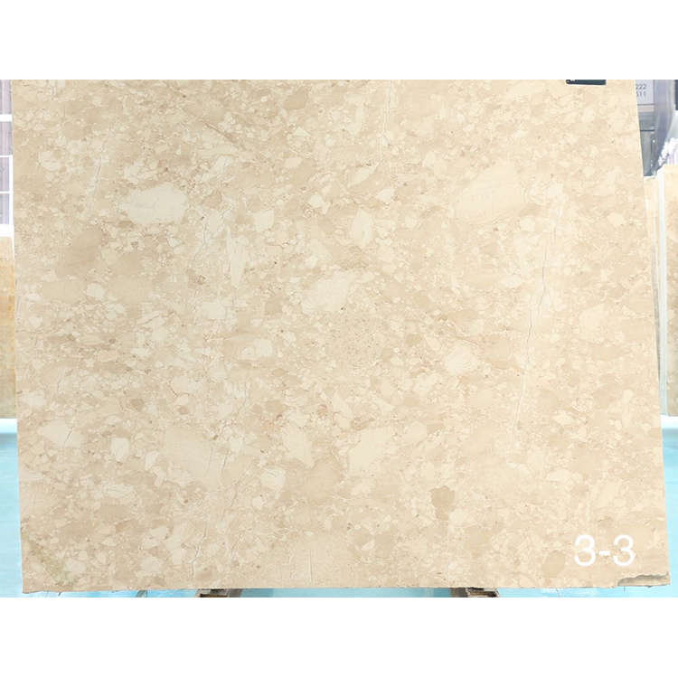 Cheap beige marble big slabs polished marble countertops floor tile