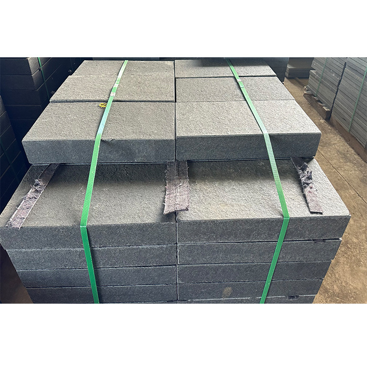 Wholesales  Chinese Dark Grey Tile G654 Granite Flamed Surface Paver Raw Granite Blocks Paving Stone