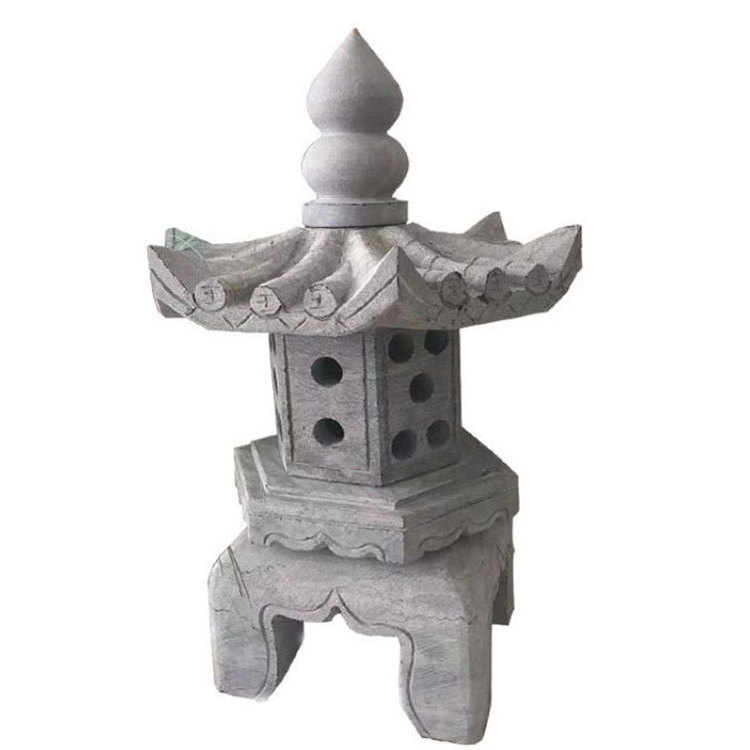 Handmade stone lantern garden courtyard decorative outdoor natural granite stone lawn lamp