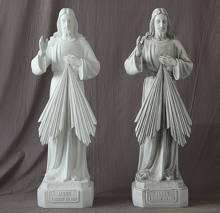 italian garden natural stone marble hand carving catholic religious Christ jesus mary statues wholesale