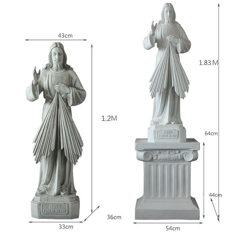 italian garden natural stone marble hand carving catholic religious Christ jesus mary statues wholesale