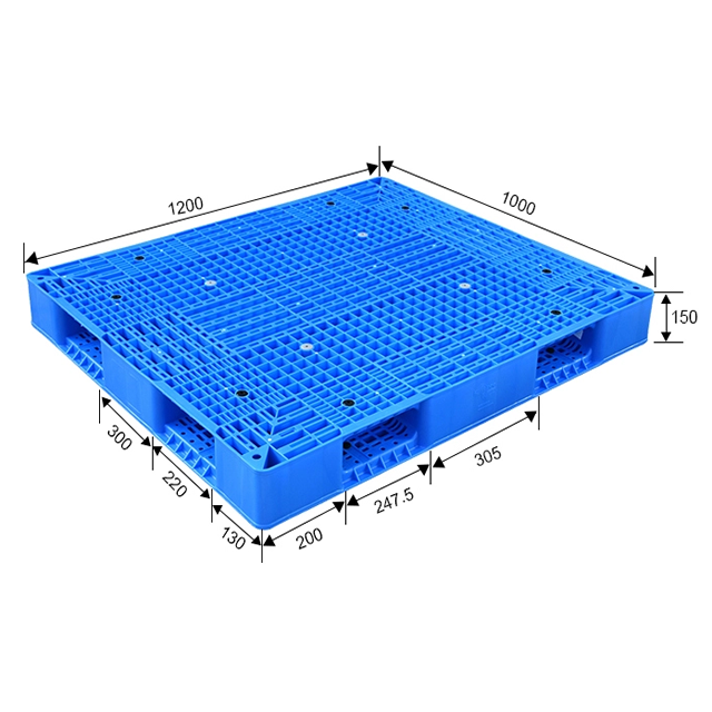 1100 1100 140mm  800x1200 mm Heavy duty stacking Euro delivery used  pallet  4 ton  three runners t blue plastic pallet for sale