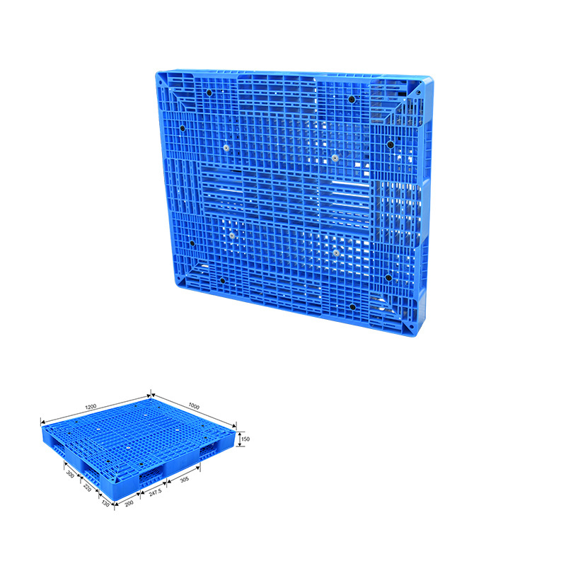 1100 1100 140mm  800x1200 mm Heavy duty stacking Euro delivery used  pallet  4 ton  three runners t blue plastic pallet for sale