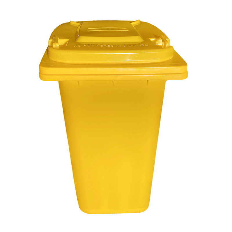 120 Liter Dustbin Mobile Container Waste Bin Yellow Black Gray Medical Rectangular Plastic Outdoor HDPE Garbage Bins for Sale