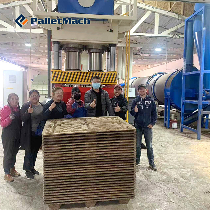 PalletMach Automatic1200*1000mm Compressed Wooden Pallet Moulding Press Machine Hydraulic Sawdust Wood Pallet Making Machine