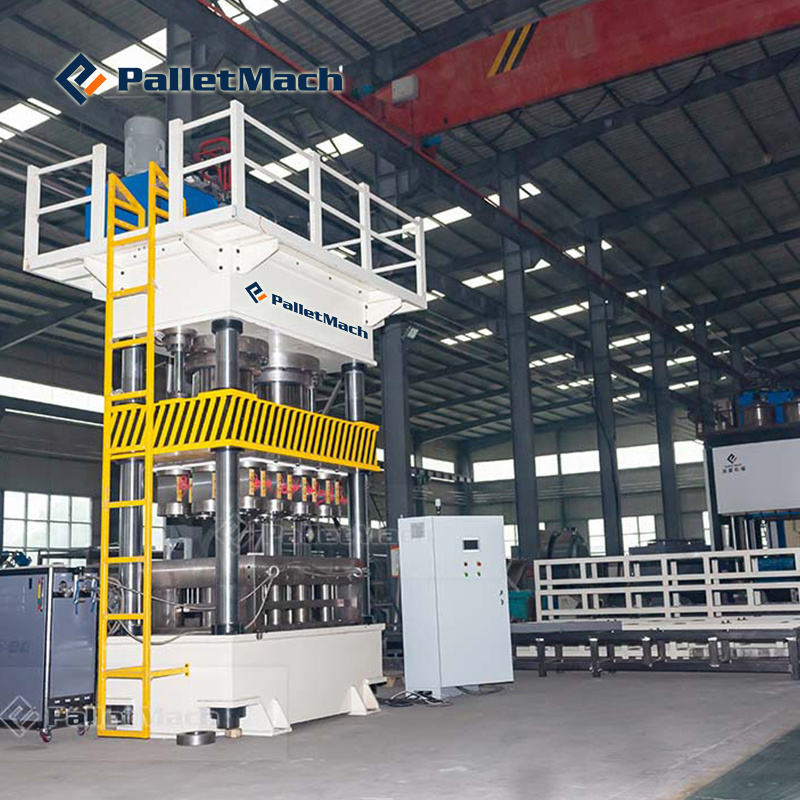 PalletMach Automatic1200*1000mm Compressed Wooden Pallet Moulding Press Machine Hydraulic Sawdust Wood Pallet Making Machine