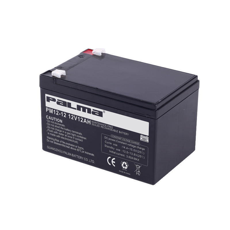 UPS backup power PM12-12 12V12AH Elevator emergency leveling VRLA battery