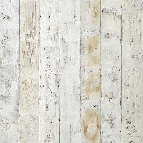 Reclaimed Recycle Teak Wood Plank Board Rustic Groove Surface White Painted White  Wash Painted