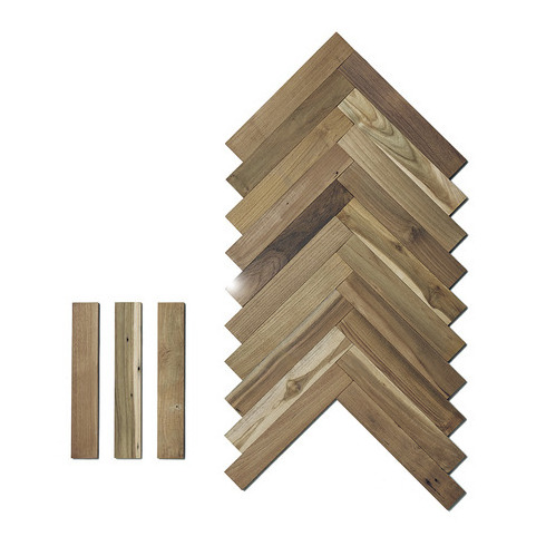 Reclaimed Teak Wood Parquet Flooring Lamellas Wall Cladding Panel Herringbone