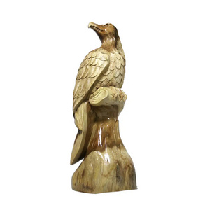 Indonesian Majesty Wooden Eagle Statue A Majestic Wild Animal Art Statue Piece Handcrafted In Indonesia Custom Size Decorative