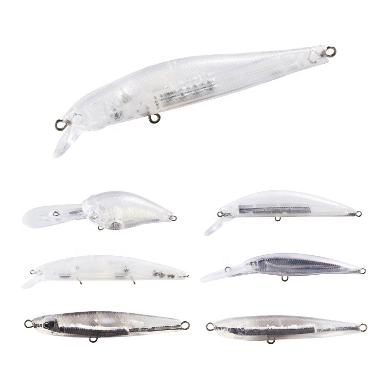 Palmer 7 types 8-42g unpainted fishing lure blanks customized minnow square bill crankbait lure unpainted pencil lures wholesale