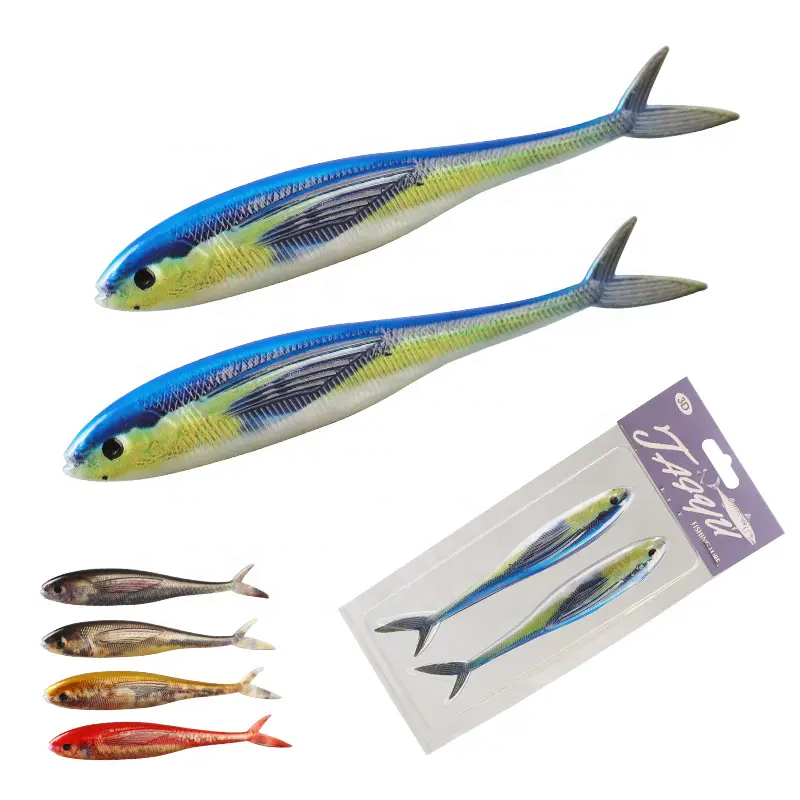 Palmer 125mm 11g 3D printed split tail swim bait fishing lures bionic print soft plastic fishing lure crappie soft bait swimbait