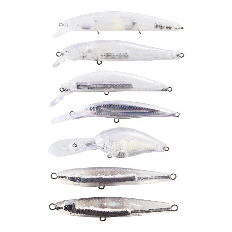 Palmer 7 types 8-42g unpainted fishing lure blanks customized minnow square bill crankbait lure unpainted pencil lures wholesale