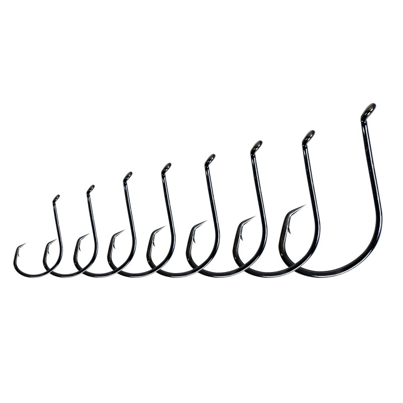 Palmer 7384 sport octopus circle hooks fishing saltwater black high carbon steel octopus fishing hooks j hook