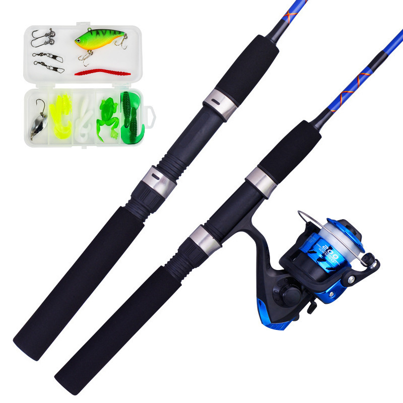 Palmer 1.2m 1.5m solid fiberglass ice fishing rod and reel combo raft rod fishing rod with reel