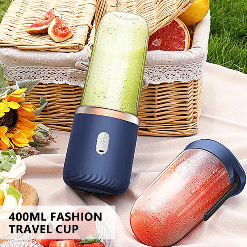 Portable Wireless Blender Electric Fruit Juicer Machine For Orange Ice Crushing 6 Blades Auxiliary Food Machine blender Mixer