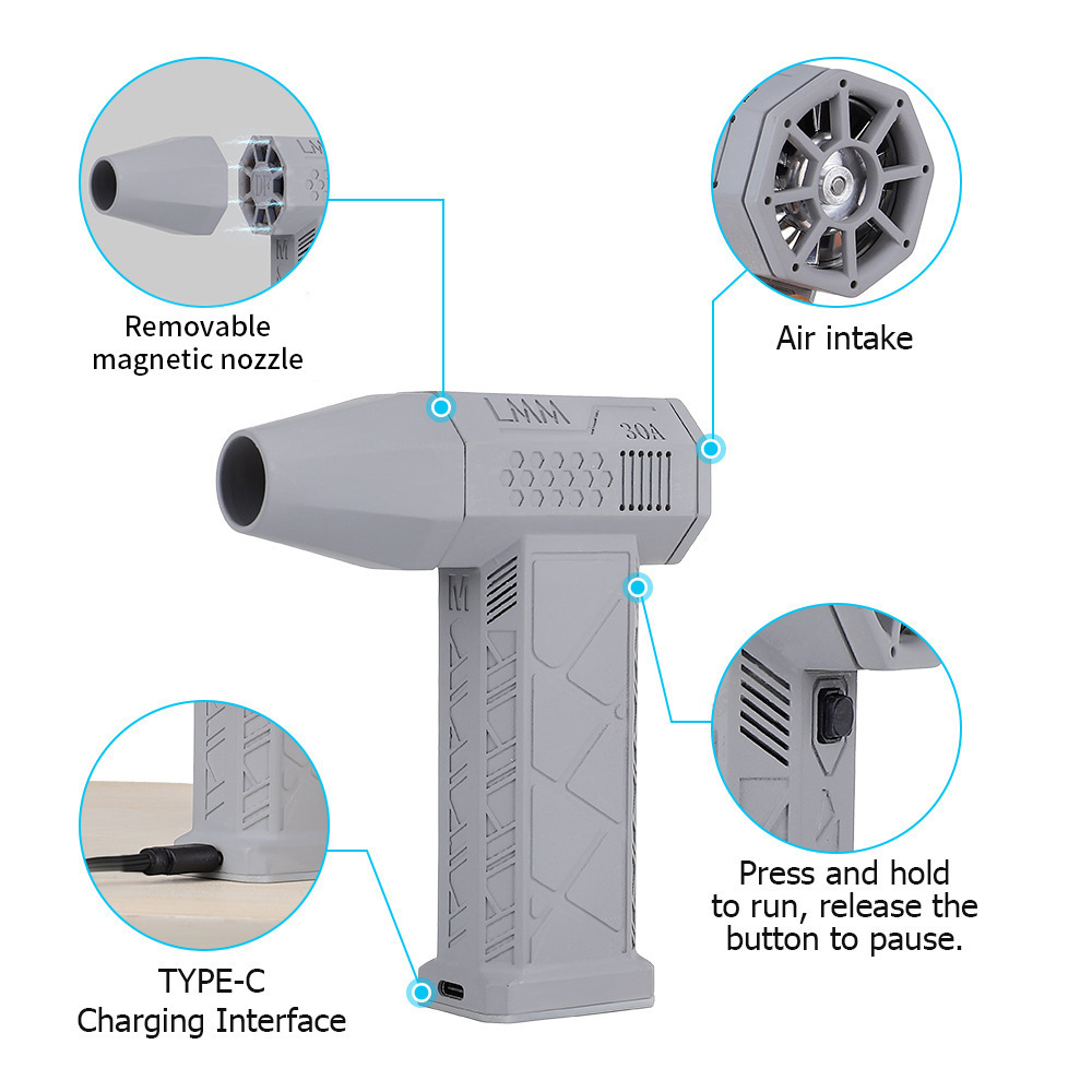 Pocket Jetfan Mini Turbo Violent Fan 110000 RPM Brushless Motor Jet Fan Mini Blower High Speed Duct Fan