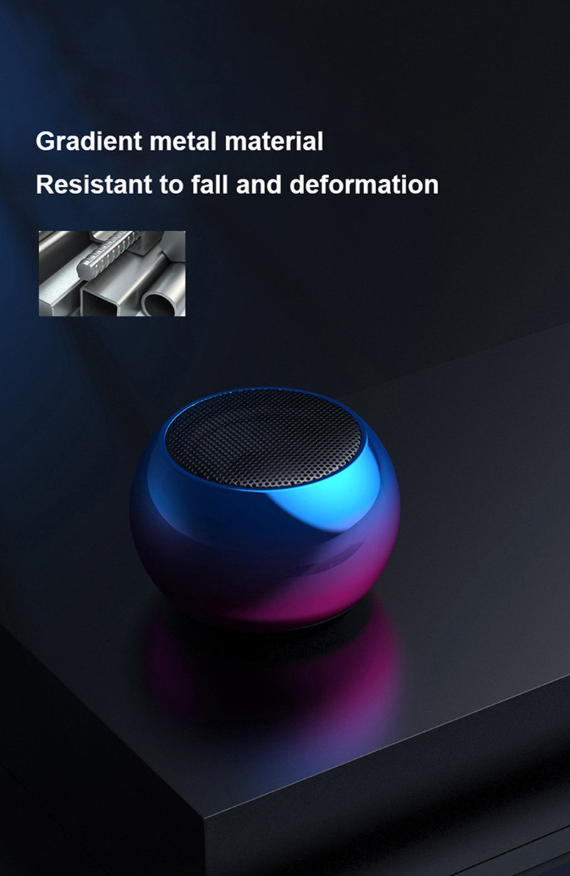 2022 Newest TWS Wireless sound box HiFi Music Cell Phone Tablet Metal Loud Speaker Sport Portable wireless speaker