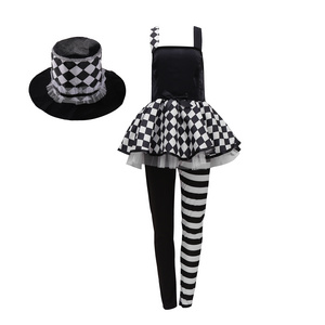 New Style Carnival Women Clown Clothes Halloween Cosplay Circus Fancy Clown Costumes