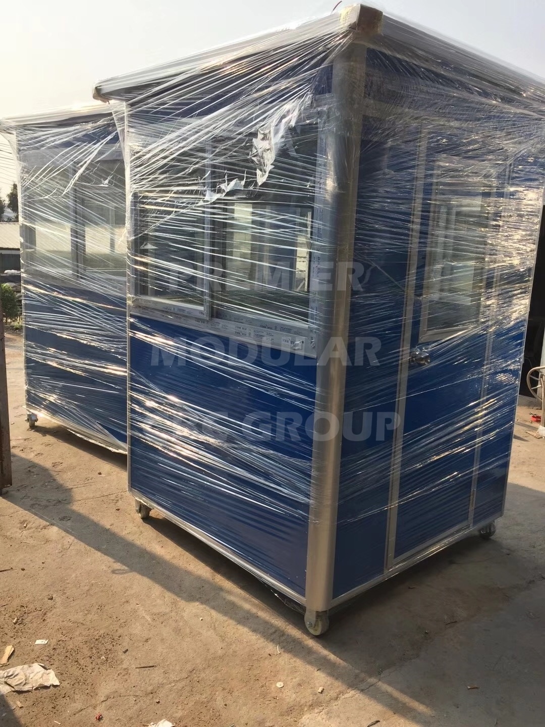 Low Cost Modern Portable Sentry Post Mobile Steel Guard House Security Booth Ticket Booth