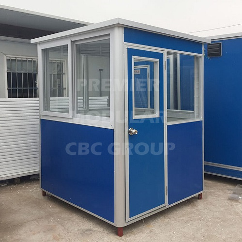 Low Cost Modern Portable Sentry Post Mobile Steel Guard House Security Booth Ticket Booth