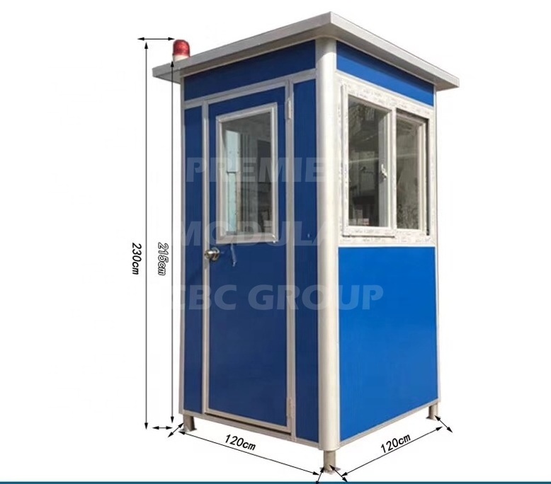 Low Cost Modern Portable Sentry Post Mobile Steel Guard House Security Booth Ticket Booth