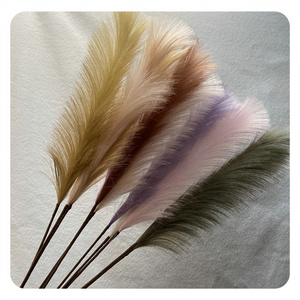 New Decorative Flower Tall Pampas Grass Wedding Centerpiece Artificial White Pink Single Pampas Grass for Home Party Decoration