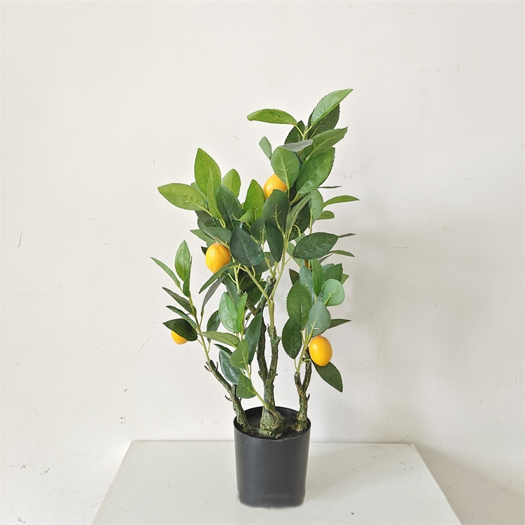 Lemon Tree Artificial Dwarf Lemon Trees for Decor Artificial Fruit Trees Plant Faux Green Plants Small Bonsai Lemon Indoor