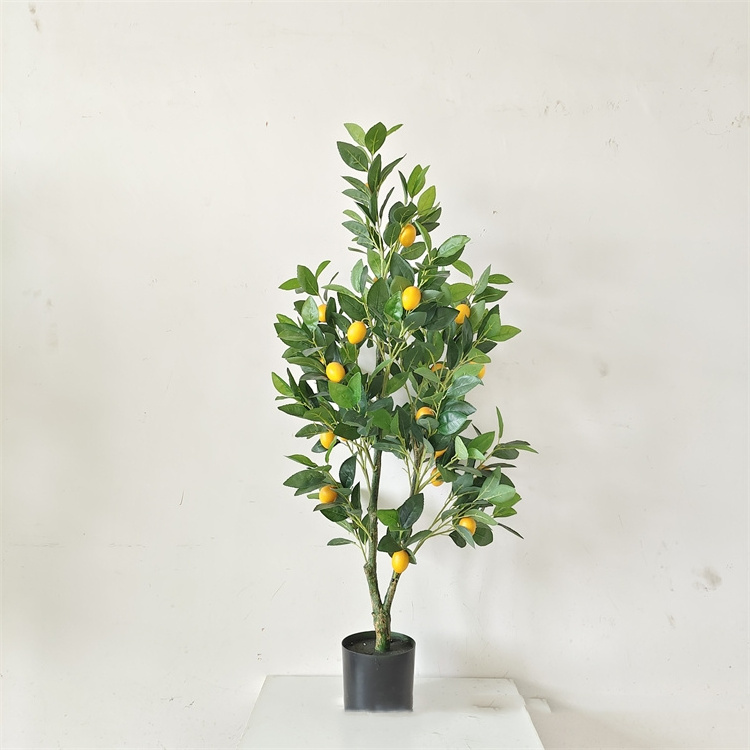 Lemon Tree Artificial Dwarf Lemon Trees for Decor Artificial Fruit Trees Plant Faux Green Plants Small Bonsai Lemon Indoor