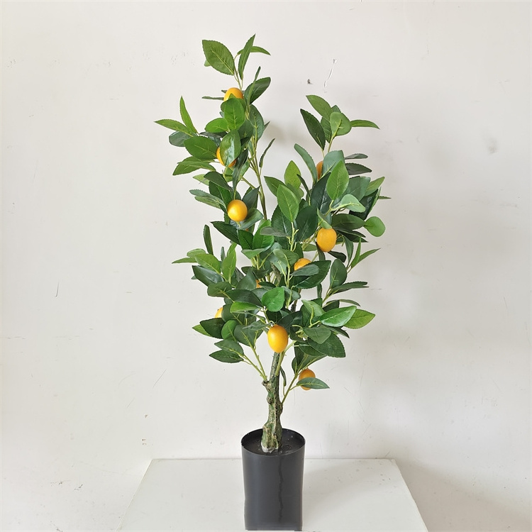 Lemon Tree Artificial Dwarf Lemon Trees for Decor Artificial Fruit Trees Plant Faux Green Plants Small Bonsai Lemon Indoor